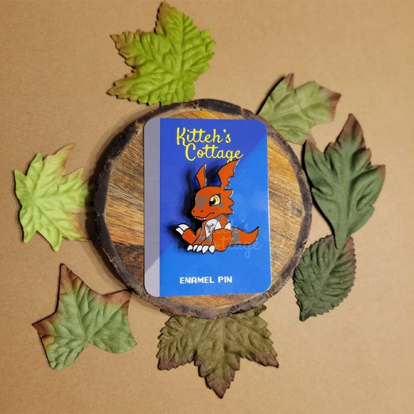 Guilmon Digimon Enamel Pin