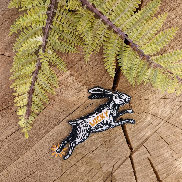 good luck patch | rabbit patch | luck patch | lucky patch | lucky rabbits foot | rabbits foot | lucky rabbits foot | rabbit foot