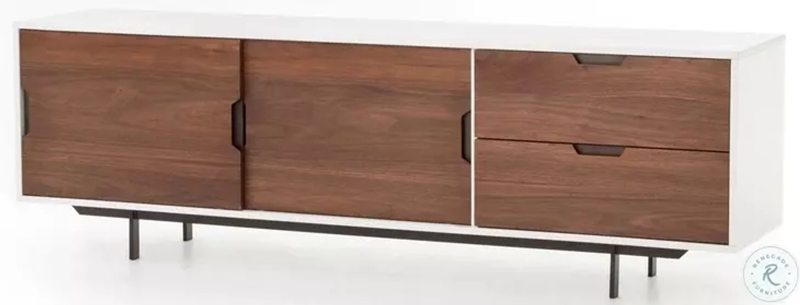 Tucker White Lacquer Large TV Stand