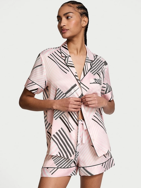 Buy Glazed Satin Short Pajama Set - Order Victoria's Secret Online | Victoria's Secret Australia