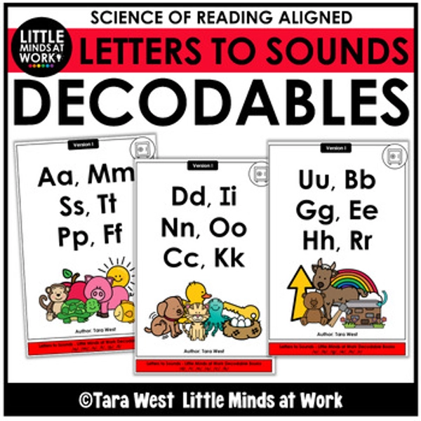 Letters to Sounds Decodable Books (ABCs) - From the Decodables Vault