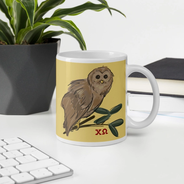 Owl Mascot and Letters Mug