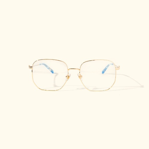 Wireframe Eyeglasses Blue Tortoise