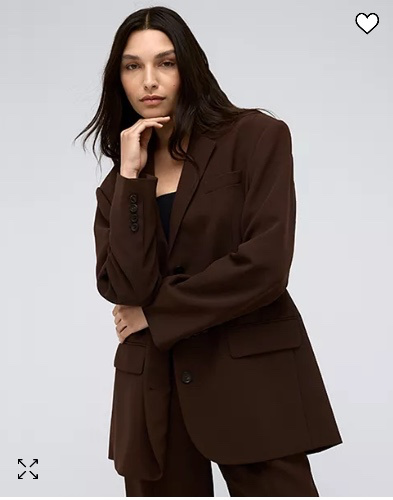Women's Vision Twill Three-Button Boyfriend Jacket
