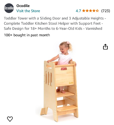 Toddler Tower with a Sliding Door