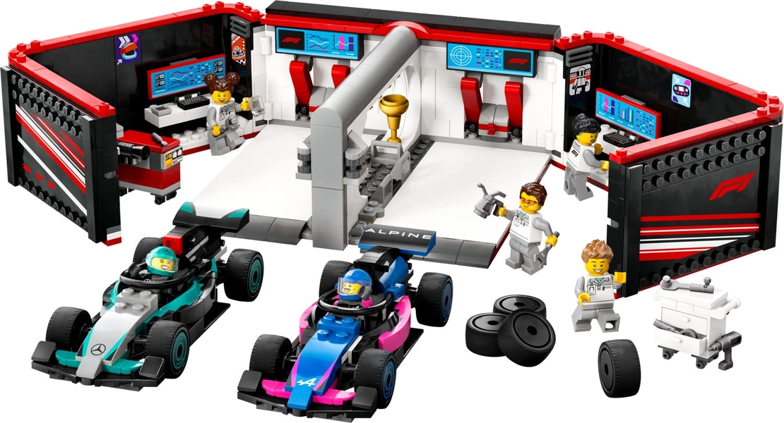 F1® Garage & Mercedes-AMG & Alpine Cars 60444 | City | Buy online at the Official LEGO® Shop US 