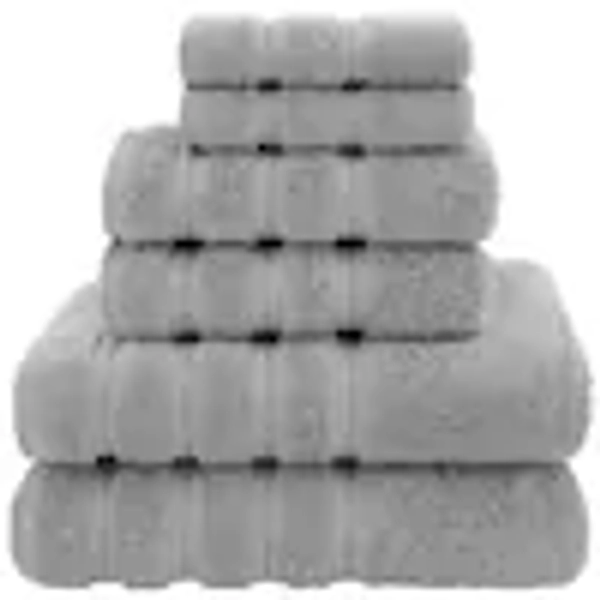 American Soft Linen Rockridge Grey 6-Piece Turkish Cotton Towel Set 6pc-Rockridge-E3