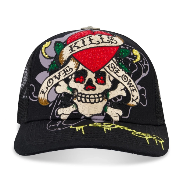Rhinestone LKS Skull Hat | O/S / Black