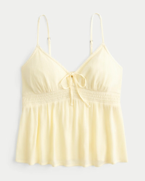 Easy Stitched Trim Babydoll Top