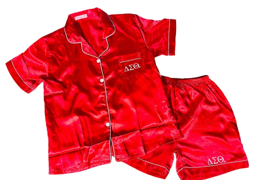DST Red Satin Pajamas 