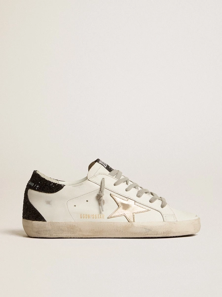 Super-Star Donna con stella oro e talloncino in glitter nero