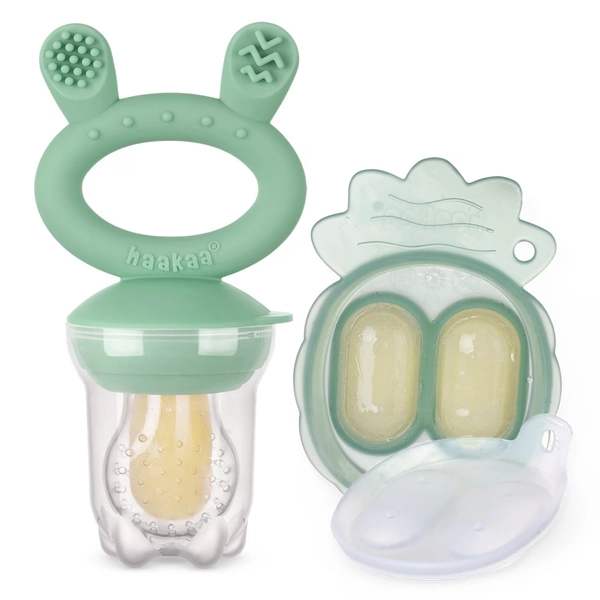 Haakaa Freeze-N-Feed Mini Combo-Pea Green | Food Storage & Preparation | Baby Bunting AU