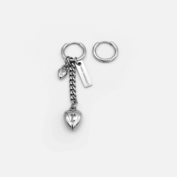 TRI-CHARM HEART EARRINGS
