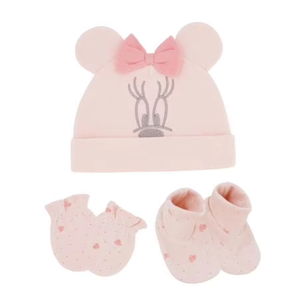 Disney Minnie Mouse Organic Cotton 3pc Accessory Set for Girls, SIZE: 0/6M - Walmart.ca