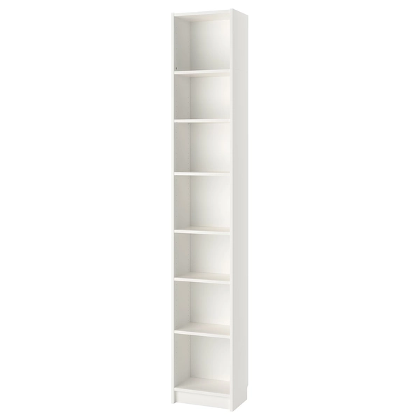 BILLY Bookcase - white 15 3/4x11x93 1/4 "
