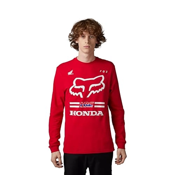 Fox Racing Men's Standard Fox X Honda Premium Long Sleeve Tee - X-Large - Flame Red