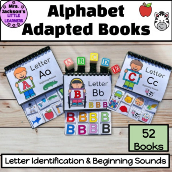 Alphabet Letters A-Z Matching and Errorless Adapted Books | Early Literacy