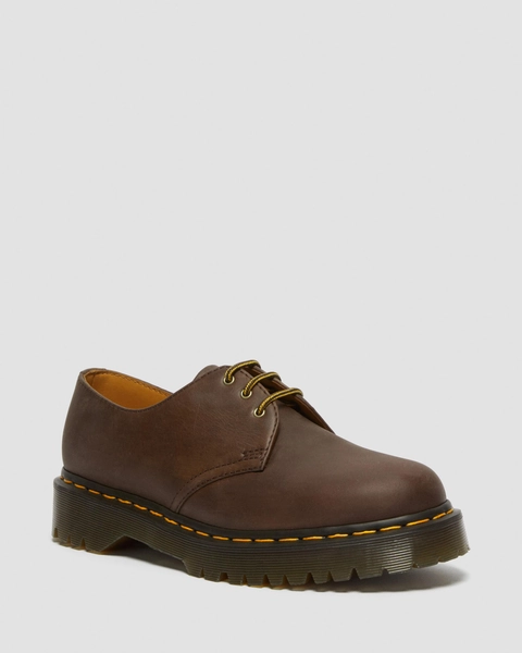 1461 Bex Crazy Horse Leather Oxford Shoes in Dark Brown | Dr. Martens