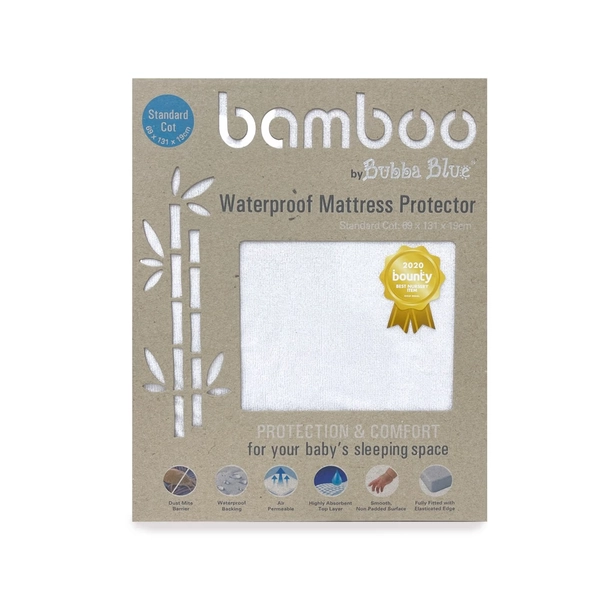 Bubba Blue Bamboo Mattress Protector Cot Standard | Cot | Baby Bunting AU