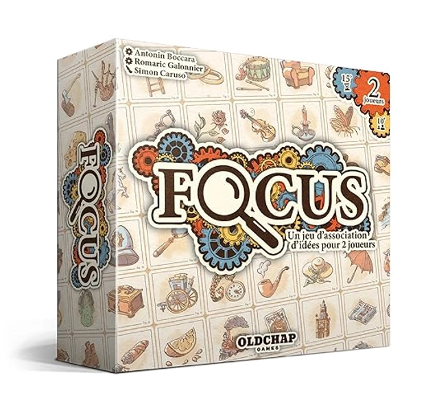 Blackrock Games Focus - OLDCHAP Games Jeu de société - Jeu d'association d'idée pour 2 Joueurs - Univers de Sherlock Holmes - dès 10 Ans - Jeu en Duo - Jeu coopératif
