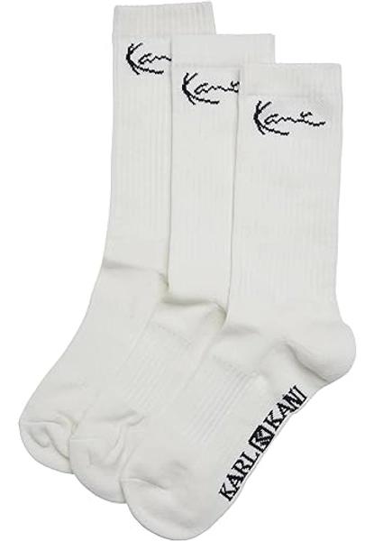 Karl Kani Unisex Signature Socks 3 Pack - 35-38 - offwhite