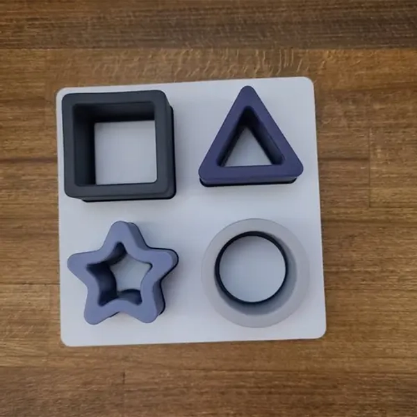 Premier casse-tête en silicone Forme Bleu