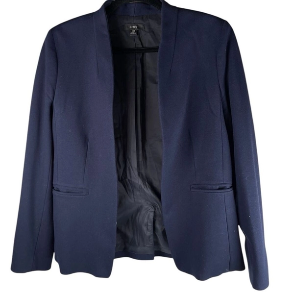 J. Crew navy blue stretch twill women’s size 10T New going-out blazer jacket