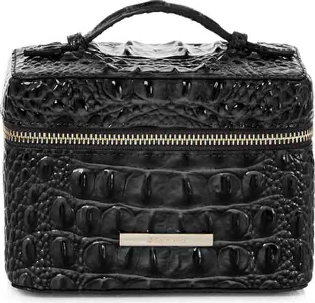 Brahmin Small Charmaine Croc Embossed Leather Train Case | Nordstrom