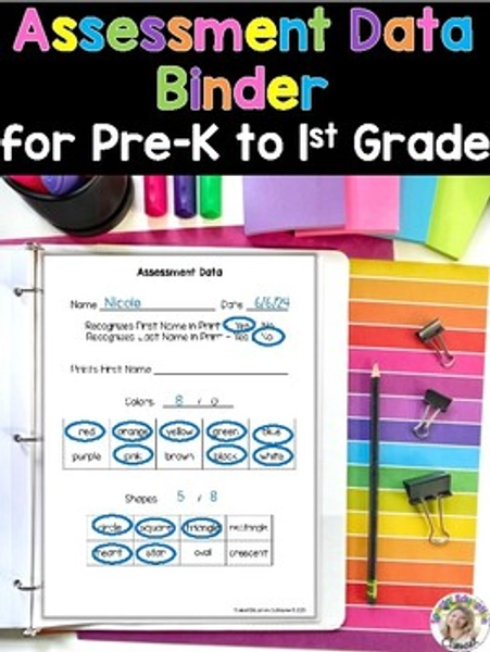 Assessment Binder for Special Education | Preschool – 1st Grade Skills Tracking