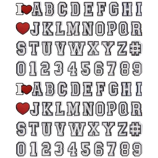 Letter Charms for Shoes, Adult Shoe Charms Letter Shoe Decoration Charms for Boys and Girls - White - 78PCs