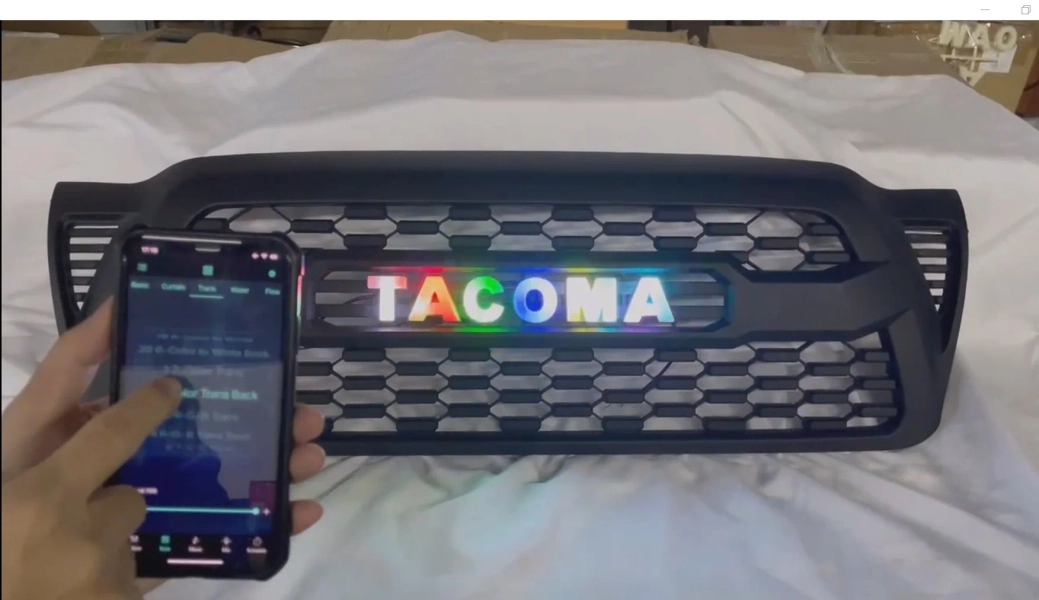 2005-2011 Tacoma Trd Pro Style Grille | TACOMA / RGB LED Light Up Letters / No I don't need grille lights