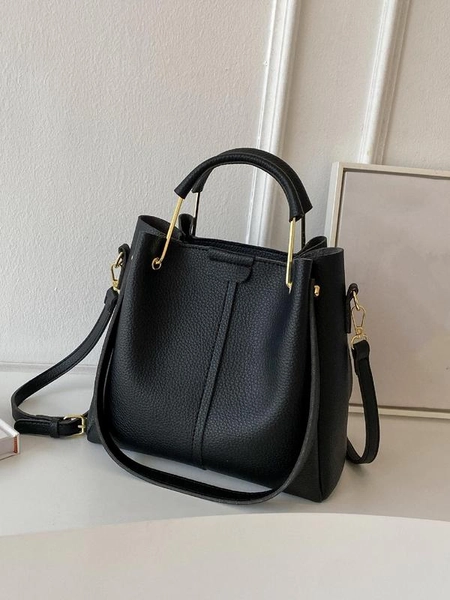 Women's Plain Lychee Pattern Textured Handbag, Summer Outfits 2024 Versatile Pu Leather Shoulder Bag, Casual Versatile Crossbody Bag for Girl Daily Use - TikTok Shop