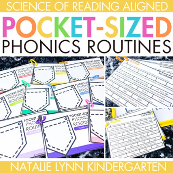 Pocket-Sized Phonics Routines Science of Reading Whole + Small Groups BUNDLE