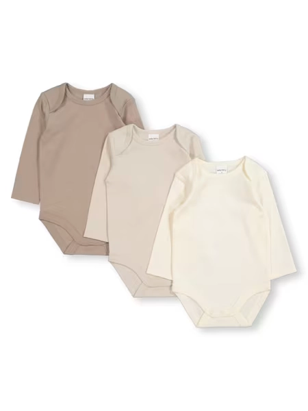 Multi Colour Baby 3 Pack Long Sleeve Bodysuit | Best&Less™ Online