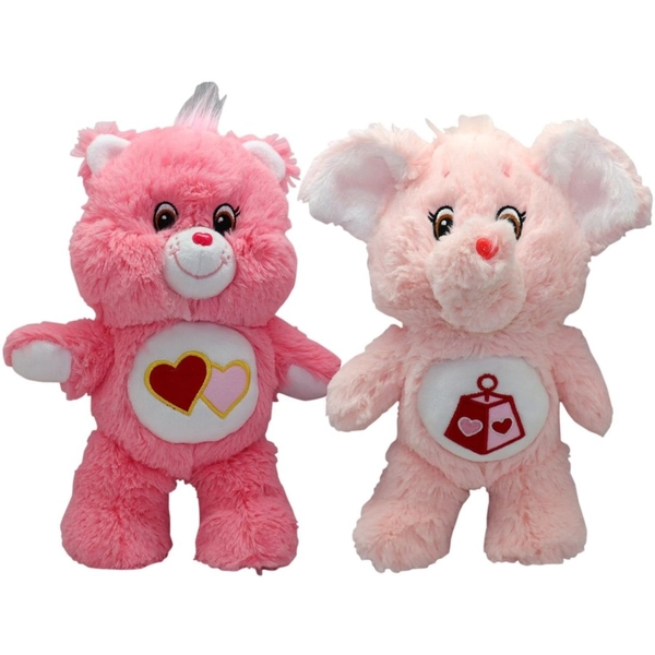 Care Bears Twin Pack Plush 25cm - Love a Lot Bear &amp; Lotsa Heart Elephant