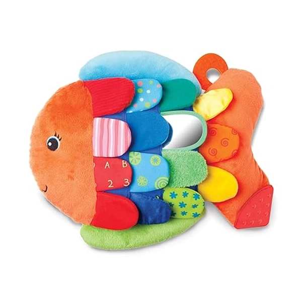 Melissa & Doug Flip Fish Soft Baby Toy Sensory Tummy Time Toys, Soft Fabric Tag Toy For Babies, Infants