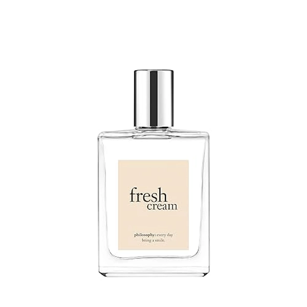 philosophy fresh cream eau de toilette - sweet & captivating women's perfume - with notes of whipped cream, butter cream & tonka bean - luxury perfume for women - long lasting fragrance - Vanilla - 2 Fl Oz (Pack of 1)