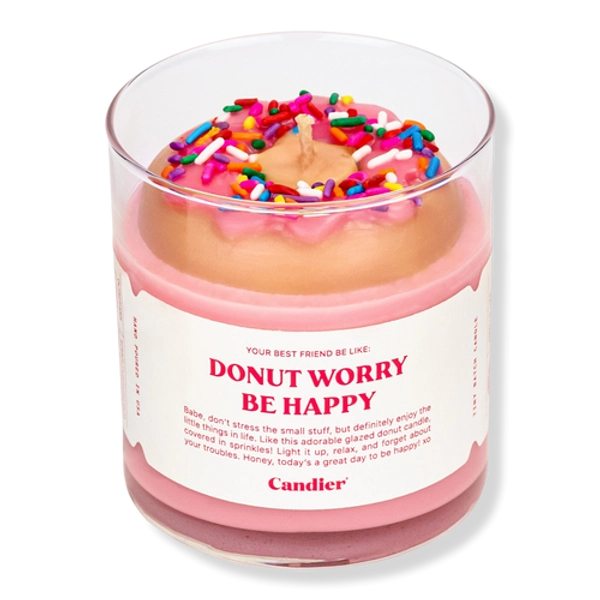 Donut Worry Be Happy Candle