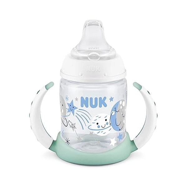 NUK Glow-in-The-Dark Learner Cup, 5 oz (300 mL), 6+ Months - BPA Free, Spill Proof Sippy Cup - 5 oz - Glow-in-the-Dark
