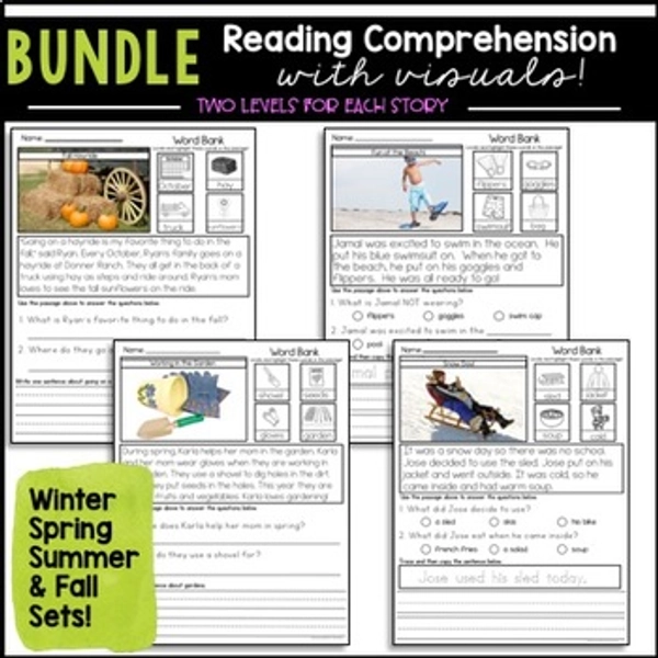 READING COMPREHENSION WITH VISUALS BUNDLE