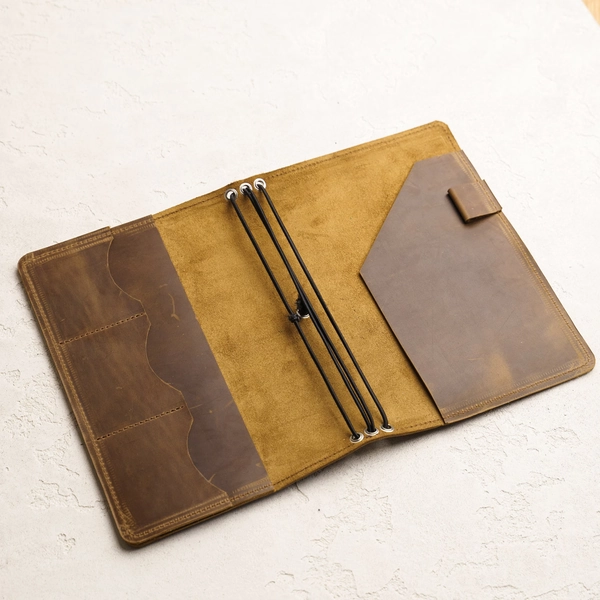 Leather notebook cover