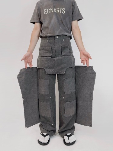 Charcoal Hidden Pocket Pants | XL