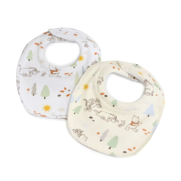 Bubba Blue Winnie The Pooh 2pk Dribble Bibs | Default Title