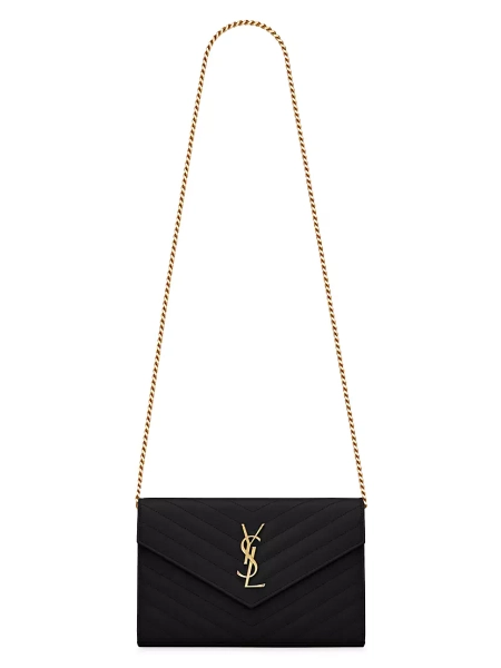 Classic Cassandre Chain Wallet in Grain De Poudre Leather