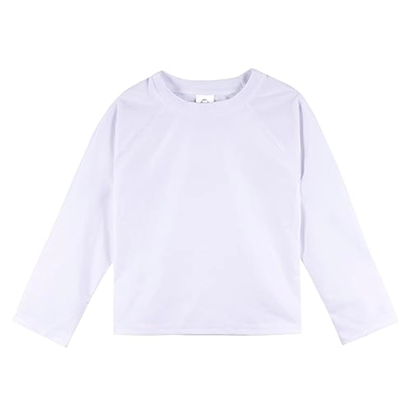 Gerber Baby Toddler UPF 50+ Long Sleeve Rashguard Swim Shirt - White - 0-3 Months