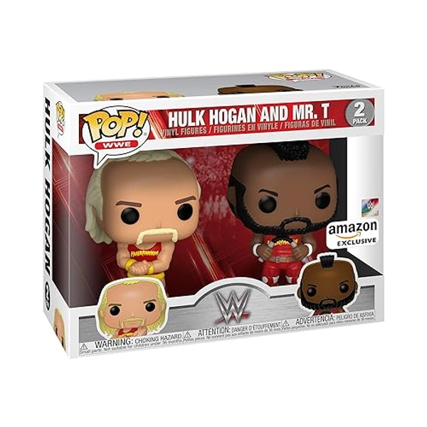 Funko Pop! WWE - Hulk Hogan & Mr. T, Hulkamania 2 Pack, Amazon Exclusive (51720) - Multicolor