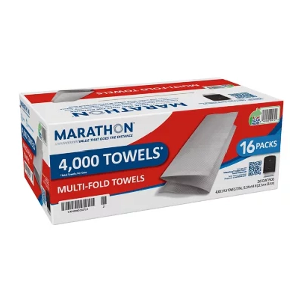 Marathon Multifold 1-Ply White Paper Towels 16 pks., 250 towels/pk - Sam's Club
