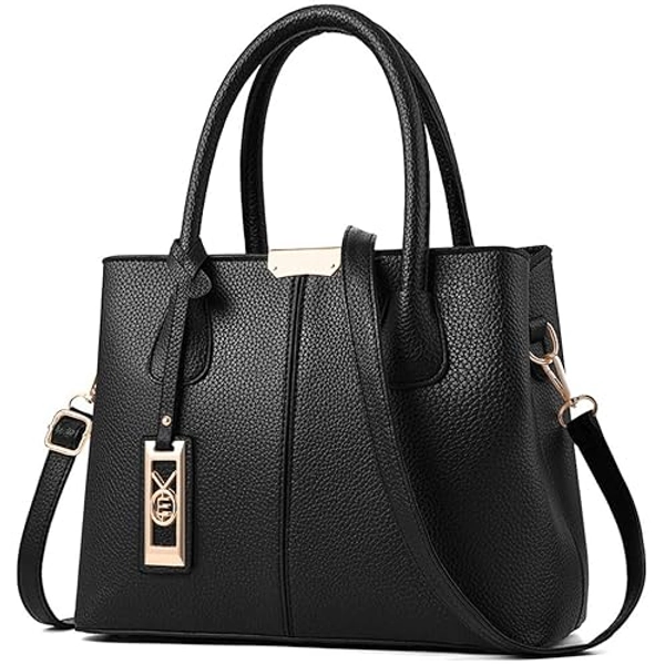 COCIFER Purses and Handbags for Women Shoulder Tote Bags Top Handle Satchel - Black