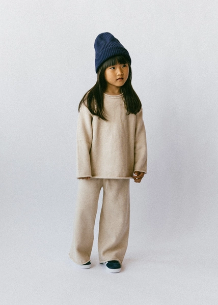 Knitted Cotton Set- Wheat | 2Y