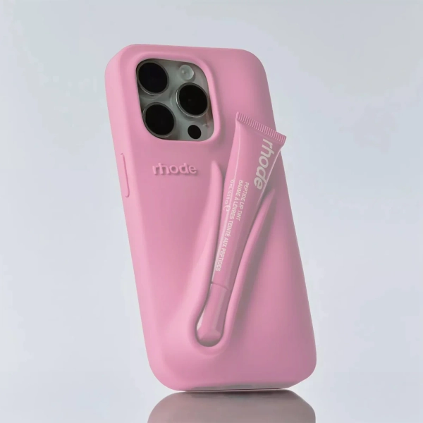Hot! Rhode Phone Case with Lip Tint, Lip Gloss Phone Case Cute for iPhone 13/14/15/16 Pro Max for Women Girls Protective Silicone Shockproof Slim Funny Stylish Phone Case